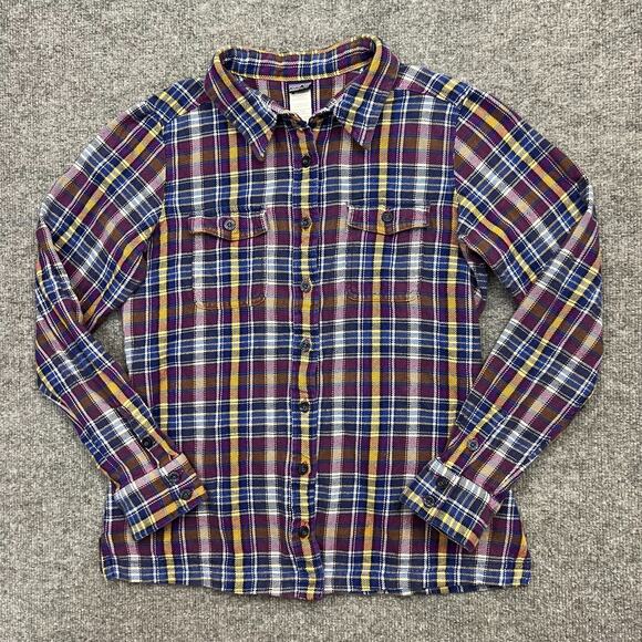 Patagonia Tops - Patagonia Flannel Shirt Womens 6 Multicolor Plaid Long Sleeve Classic Button Up